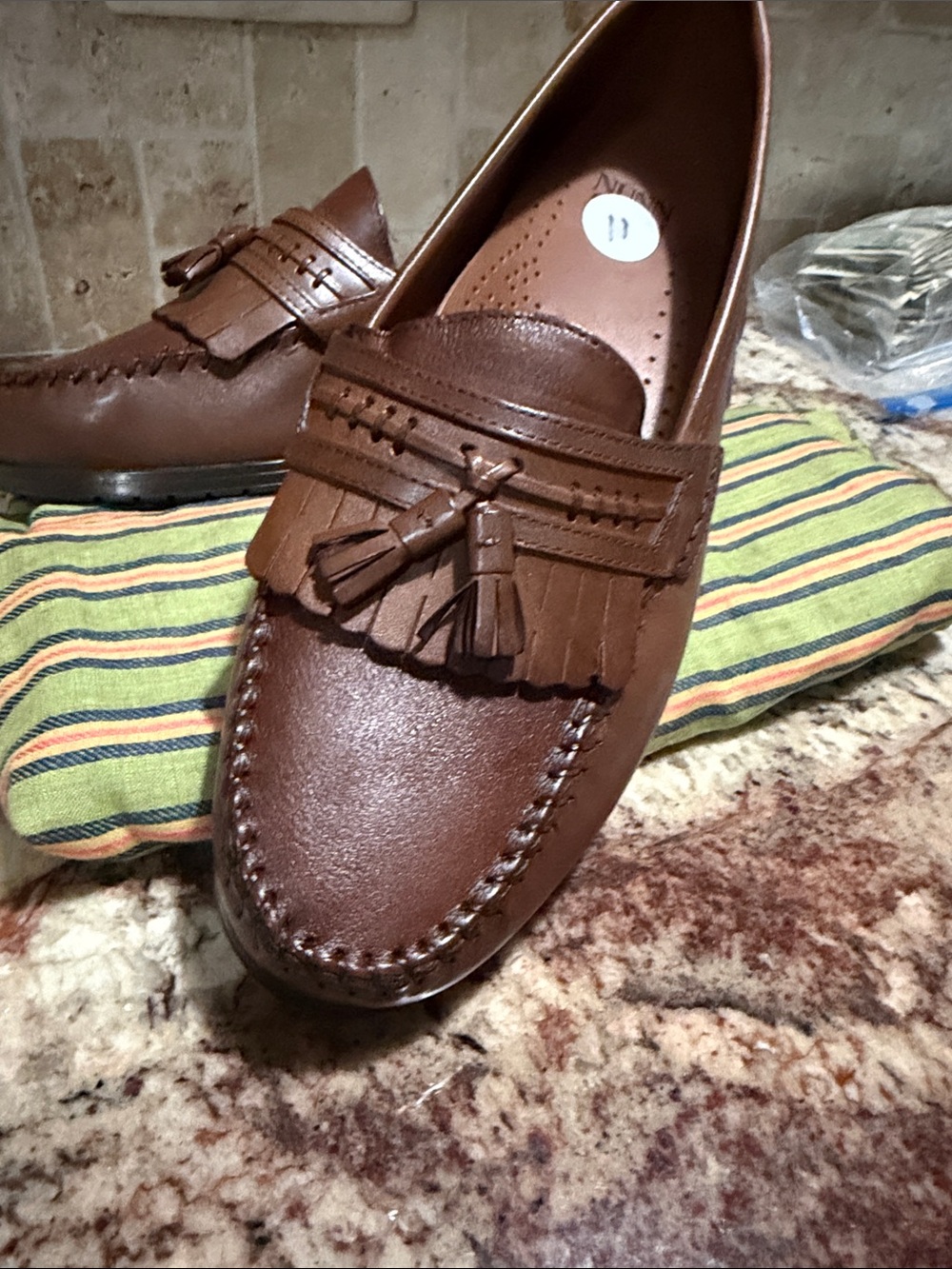 Men's Nunn Bush Brown leather Loafers with Tassels